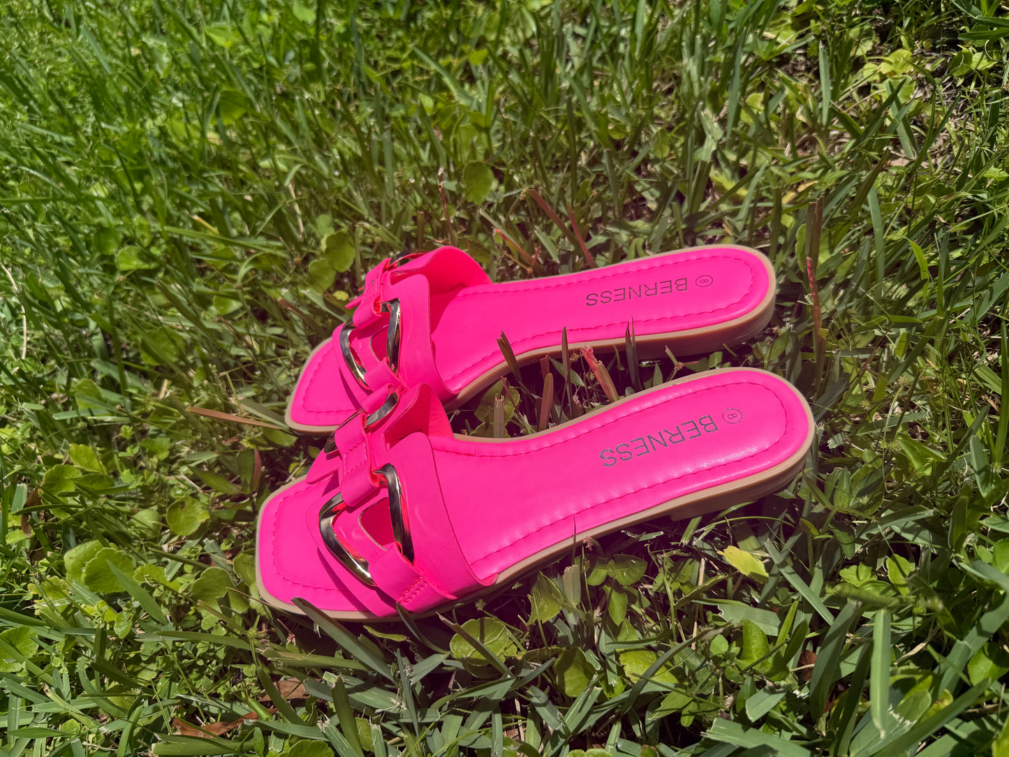 Taylor Neon Pink Slides