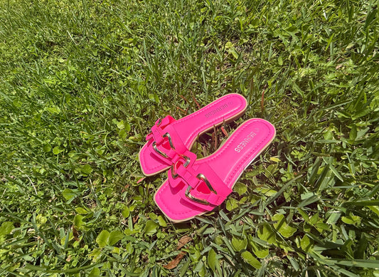 Taylor Neon Pink Slides